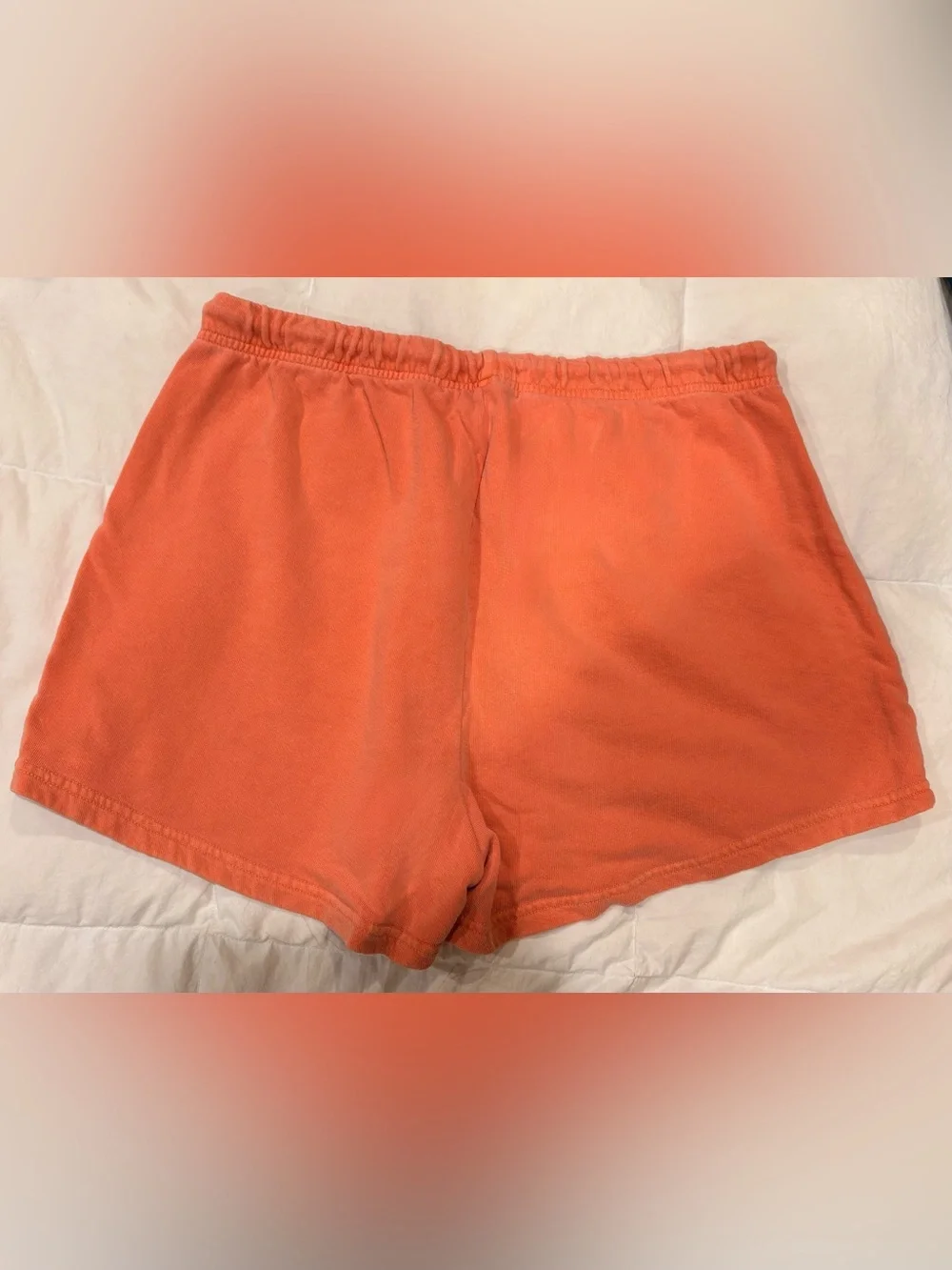 Perfect White Tee Coral Lounge Shorts Size L Soft Drawstring Casual